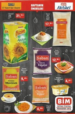 7 Kasım Bim Aktüel 2017