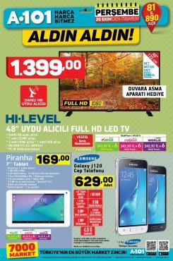 26 Ekim A101 Aktüel 2017