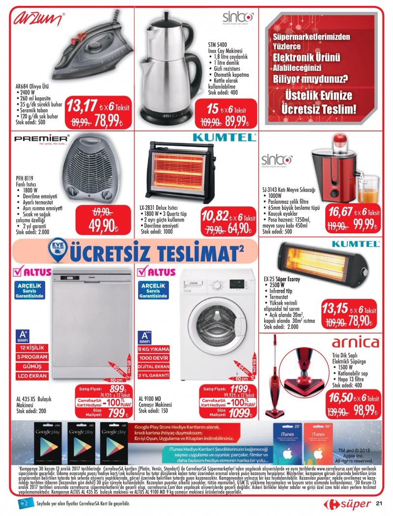 30 Kasım Carrefour Kentsel Aktüel 2017 - Sayfa 21